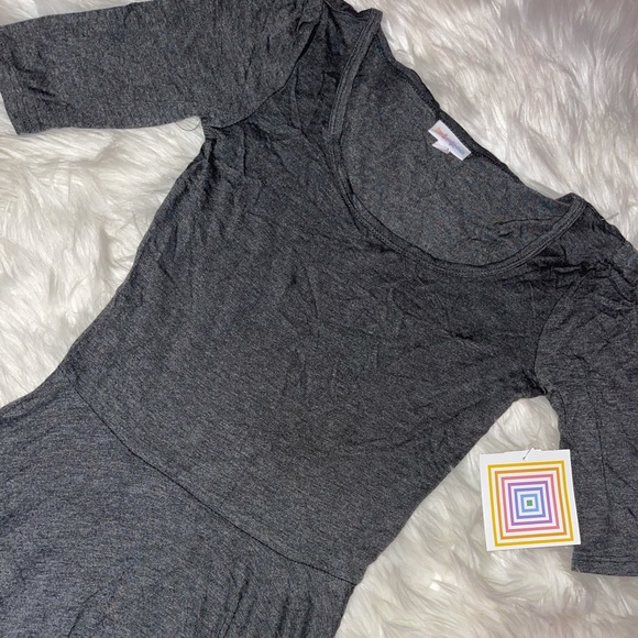 NWT✨LuLaRoe Nicole Solid Gray Dress - Picture 4 of 6